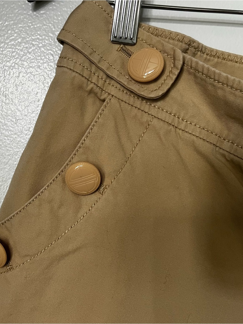Lilly Pulitzer Wide-Leg Pants in Tan with Button Detail